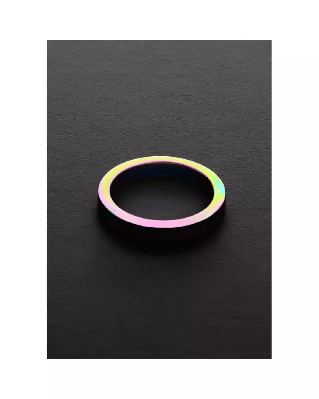 Image du Rainbow Flat C-Ring en acier multicolore par Steel by Shots, dimensions 0.3 x 2 / 8 x 50 mm-4