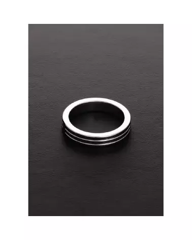 Image de l'anneau Ribbed C-Ring en métal, marque Steel by Shots, dimensions 10x45 mm-4