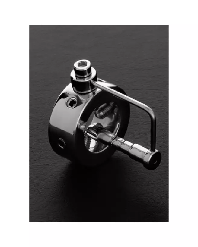 Image du Spike Ring avec Plug P par Steel by Shots, anneau métallique de 25mm-1