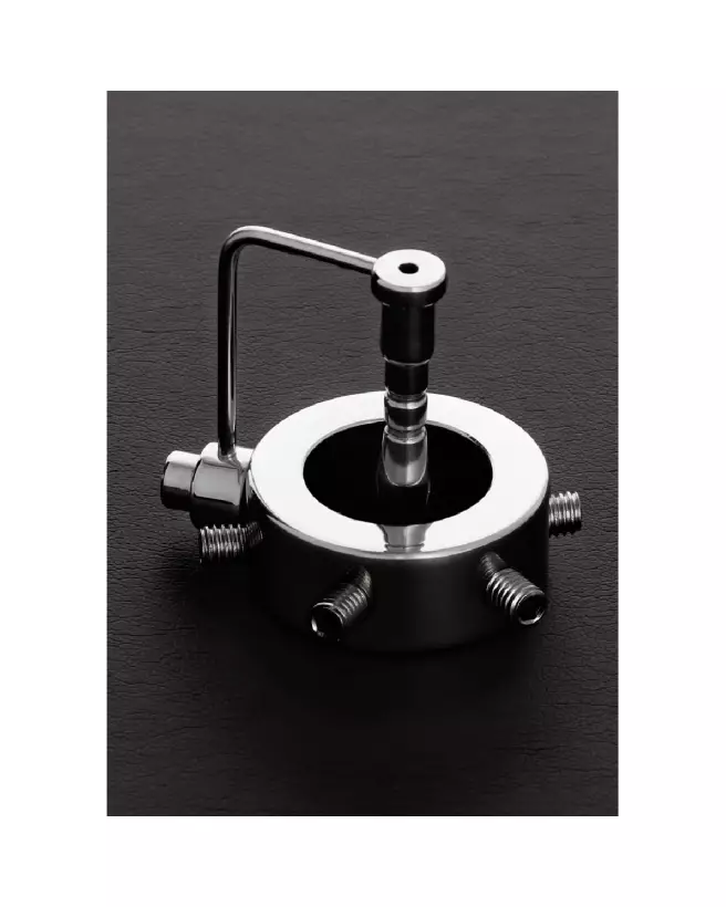 Image du Spike Ring avec Plug P par Steel by Shots, anneau métallique de 25mm-4