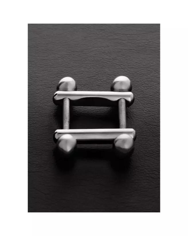Pinces à tétons avec boules en métal Steel by Shots pour stimulation érotique et jeux BDSM-1