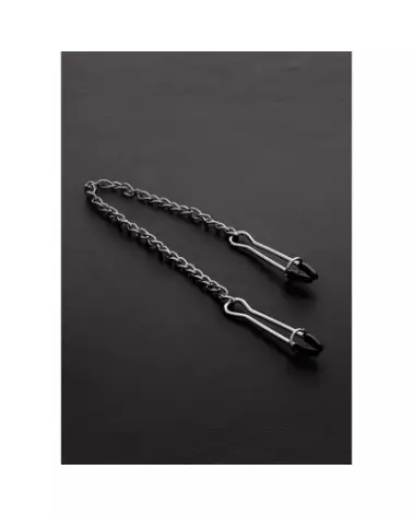 Pinces à tétons Tweezers Nipple Clamp en métal de Steel by Shots pour BDSM-1