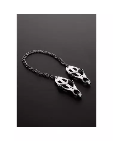 Image des pinces à tétons Clover en métal de Steel by Shots, accessoire BDSM élégant-1