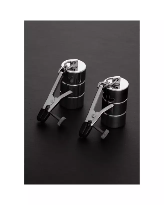 Clamps à tétons ajustables Steel by Shots avec poids modulables-1