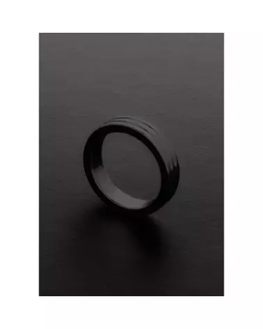Gold Ribbed C-Ring en métal doré 10 x 40 mm par Steel by Shots-1