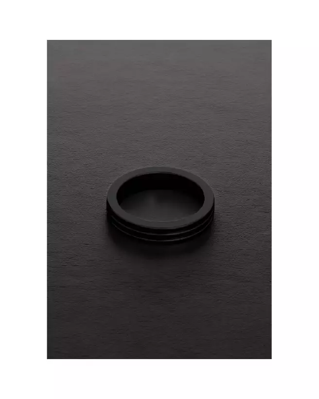 Gold Ribbed C-Ring en métal doré 10 x 40 mm par Steel by Shots-4