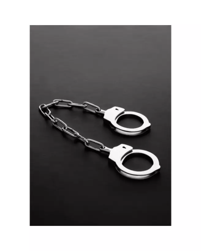 Menottes en métal Peerless de Steel by Shots pour sécurité optimale-1