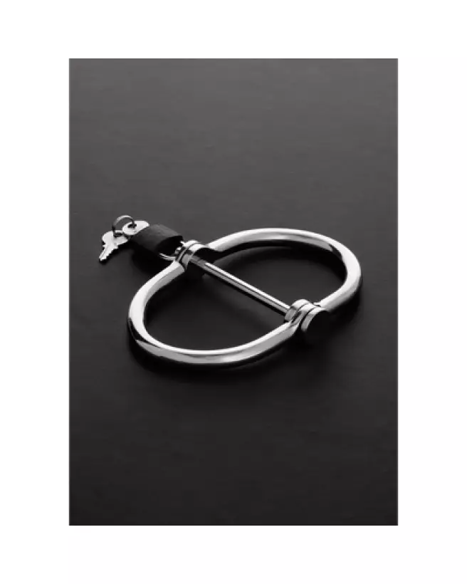Menottes en métal D-Handcuffs de Steel by Shots pour sécurité et durabilité-1