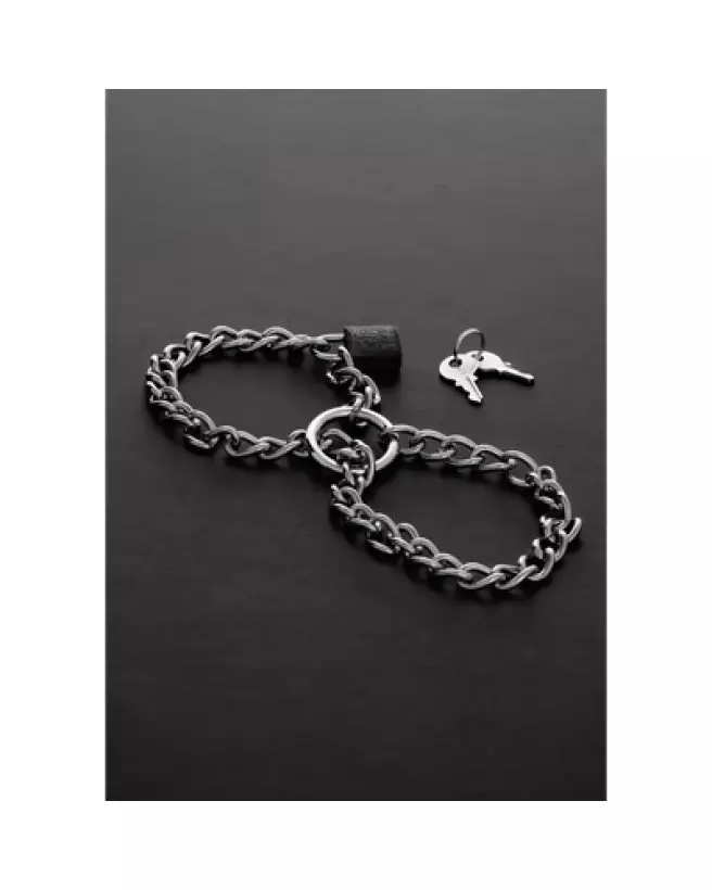 Image de menottes en chaîne d'acier Steel by Shots, robustes et sécurisées-1
