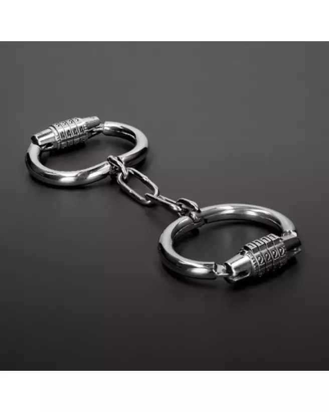 Menottes en métal Steel by Shots avec serrure à combinaison-1