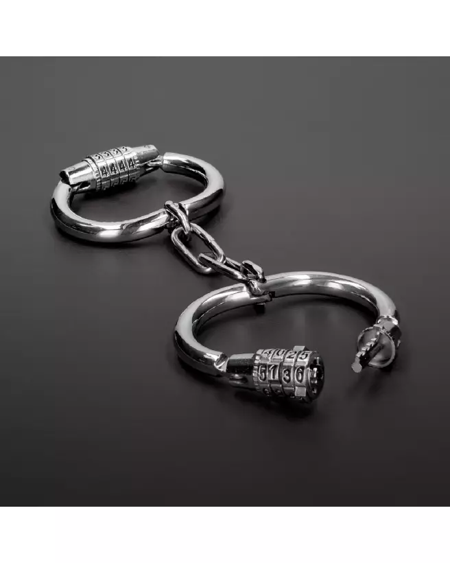 Menottes en métal Steel by Shots avec serrure à combinaison-3
