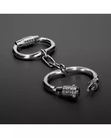 Menottes en métal Steel by Shots avec serrure à combinaison-3