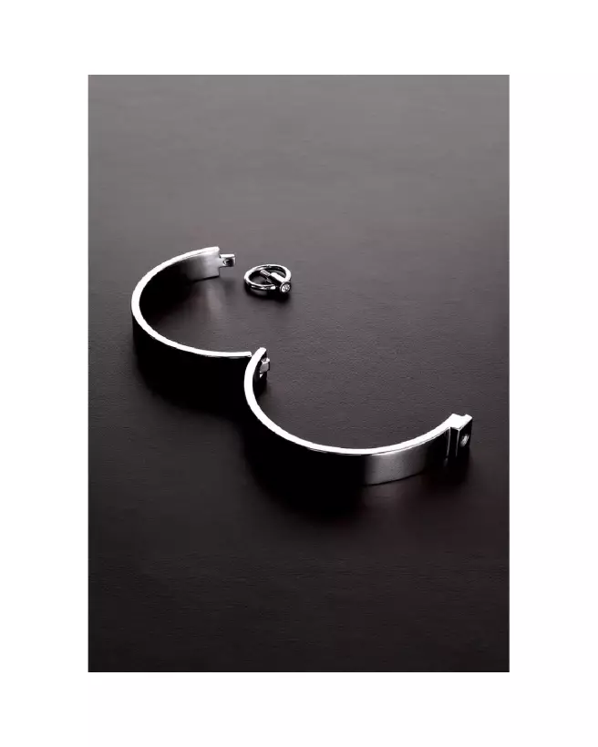 Collier d'Esclave Élégant avec Pierres Précieuses Taille US 16 EU 44 en Métal par Steel by Shots-3