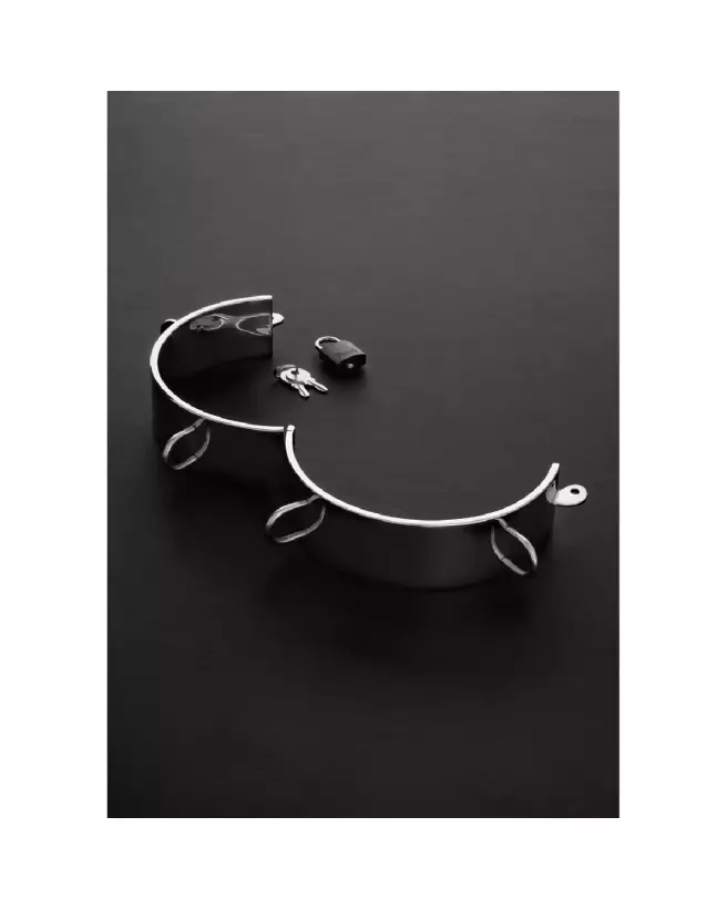 Collier de Donjon en Métal Steel by Shots pour style gothique et punk-4