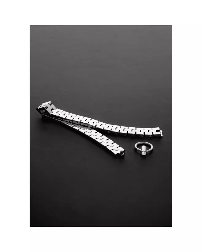 Collier Watchband Métal avec Serrure de Steel by Shots-4