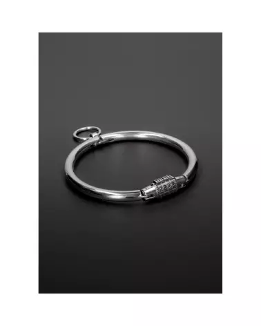 Steel by Shots Small Metal Collar with Combination Lock Secure and Adjustable-2