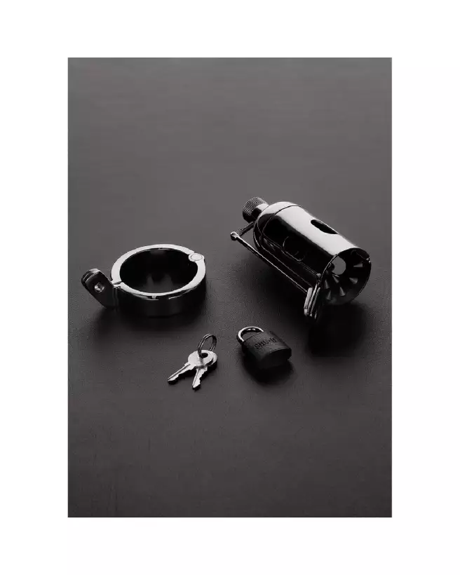 Image de The Pleasure Dome Chastity Cage par Steel by Shots - cage de chasteté en acier sécurisée et confortable-3