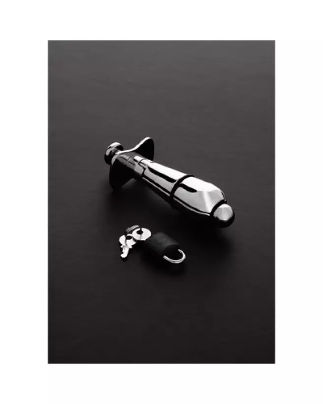 Image du Deluxe Anal Locking Plug Junior en métal de Steel by Shots-1