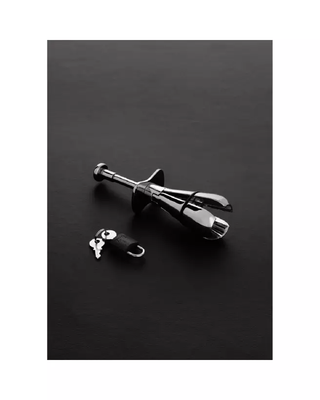 Image du Deluxe Anal Locking Plug Junior en métal de Steel by Shots-3