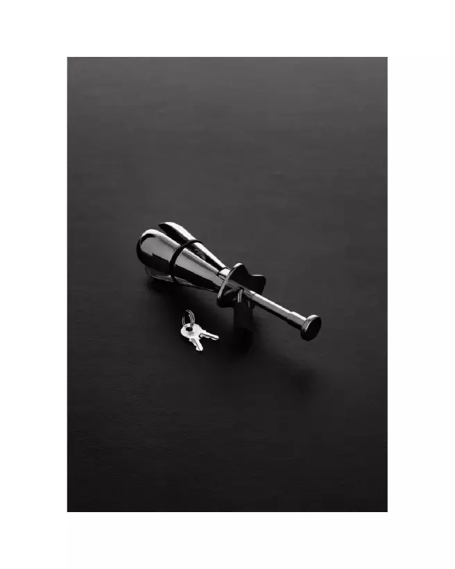 Image du Deluxe Anal Locking Plug Junior en métal de Steel by Shots-4