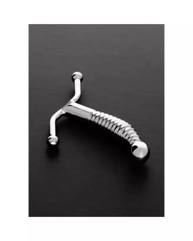 Stimulateur de Point P en Métal Ribbed Steel by Shots-1