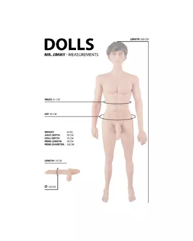 Jimmy Dolls by Shots - Poupée sexuelle réaliste ultra-détaillée-7