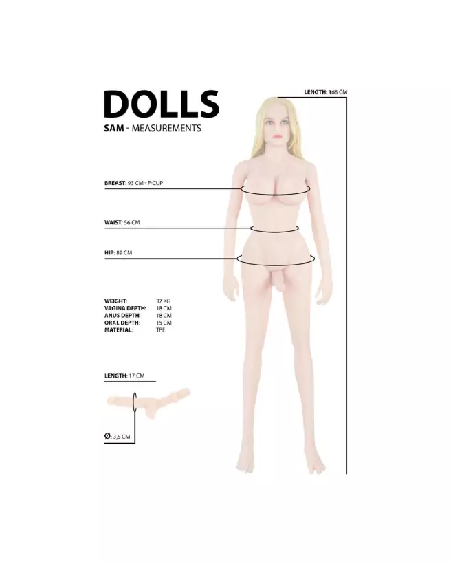 Image de Sam, poupée sexuelle réaliste de Dolls by Shots, haute qualité et détails précis-7