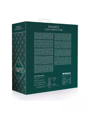 Image de la Pompe Rechargeable Enhance pour Vulva et Seins - Forest Green de Pumped by Shots-3
