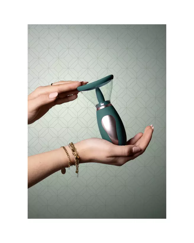 Image de la Pompe Rechargeable Enhance pour Vulva et Seins - Forest Green de Pumped by Shots-6
