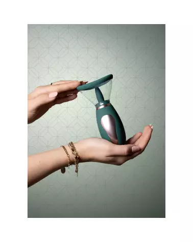 Image de la Pompe Rechargeable Enhance pour Vulva et Seins - Forest Green de Pumped by Shots-6