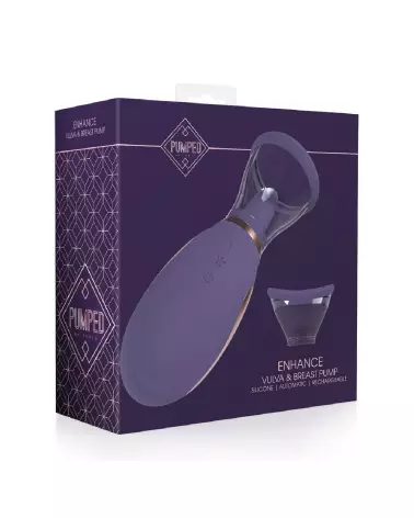 Pompe Rechargeable Enhance Purple de Pumped by Shots pour Vulve et Seins-2
