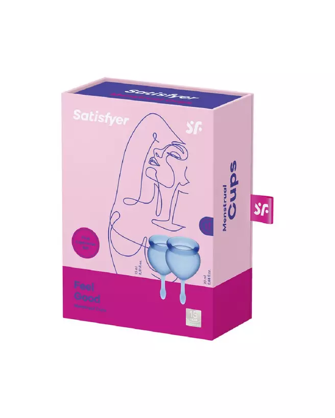 Image de la Cup Menstruelle Feel Good en couleur Dark Blue, confort et écologie-2