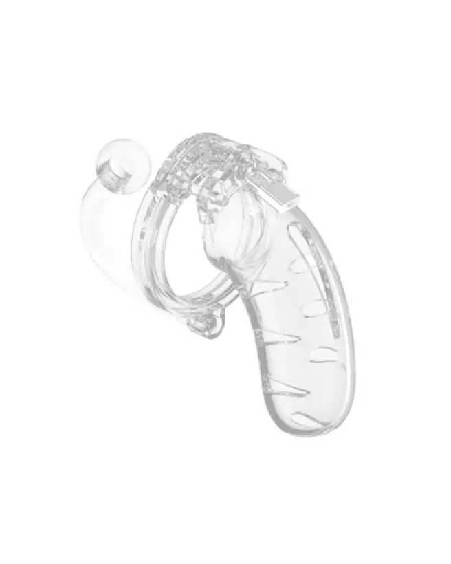 Image de la cage de chasteté Model 11 de ManCage avec plug intégré pour expérience BDSM sécurisée et confortable-1