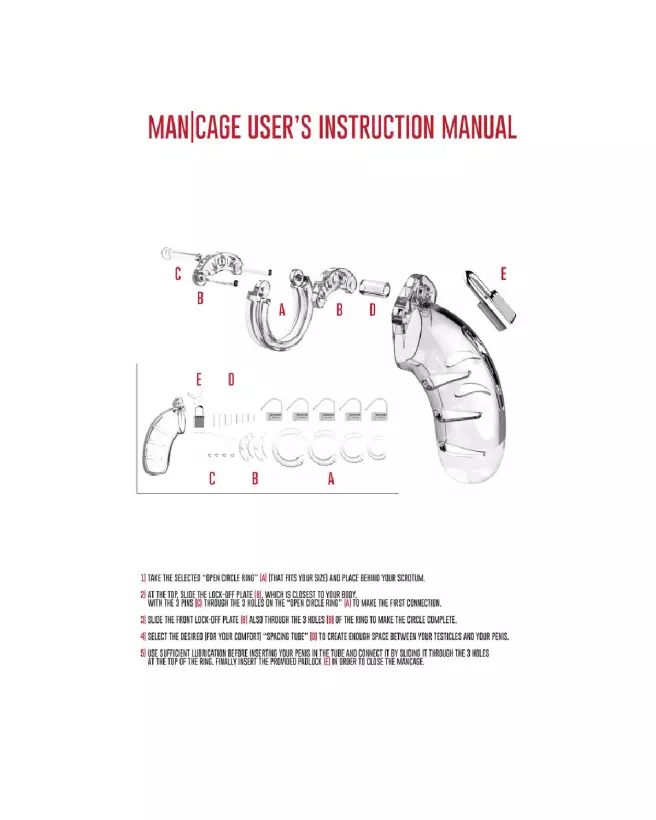 Image de la Cage de Chasteté Model 13 ManCage by Shots, dispositif de chasteté masculine sécurisé et confortable-5