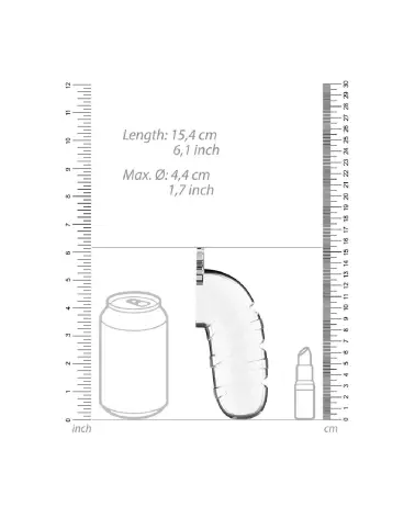 Image de la Cage de Chasteté Model 17 ManCage avec sondage urétral en acier inoxydable-6