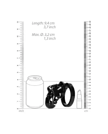 Image de la Cage de Chasteté Model 25 ManCage en Noir-6