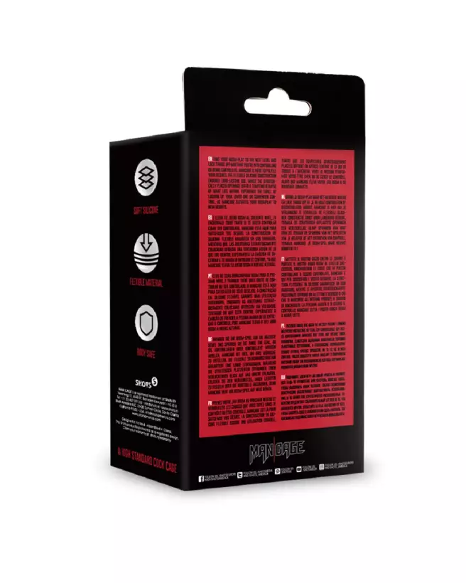 Image de la cage de chasteté ManCage Model 27 en silicone noir-3