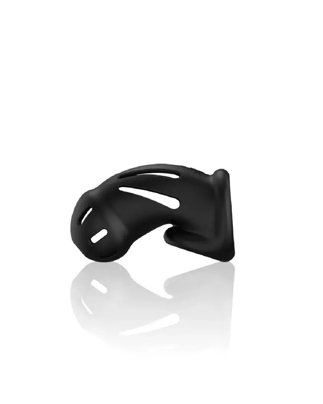 Image de la cage de chasteté ManCage Model 27 en silicone noir-4