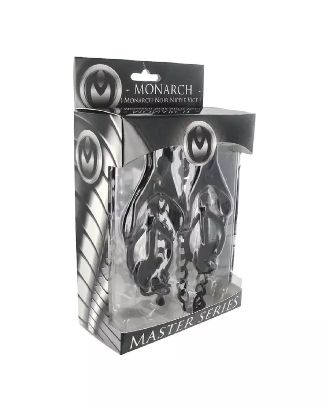 Pinces à tétons Monarch Noir XR Brands pour jeux érotiques et BDSM-2