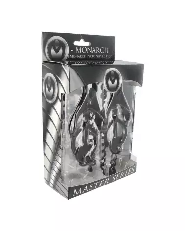 Pinces à tétons Monarch Noir XR Brands pour jeux érotiques et BDSM-2