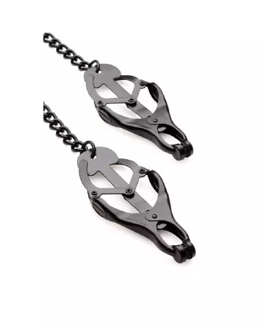 Pinces à tétons Monarch Noir XR Brands pour jeux érotiques et BDSM-4