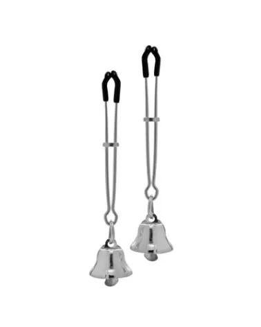 Pinces à tétons Chimera avec clochettes par XR Brands pour stimulation-1
