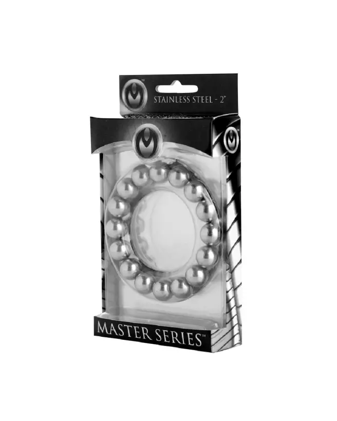 Cockring Meridian with Beads M/L par XR Brands pour endurance et plaisir-2