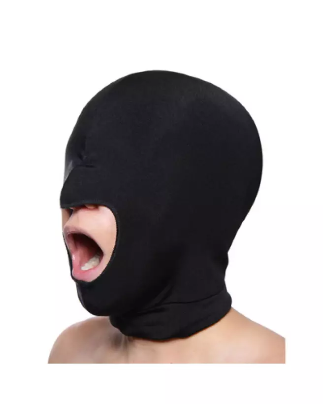Masque Spandex Bouche Ouverte Blow Hole par XR Brands pour jeux BDSM-1