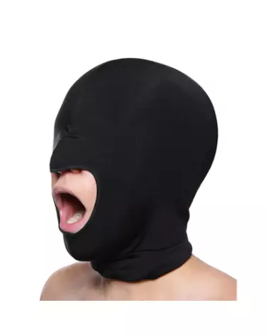 Masque Spandex Bouche Ouverte Blow Hole par XR Brands pour jeux BDSM-1