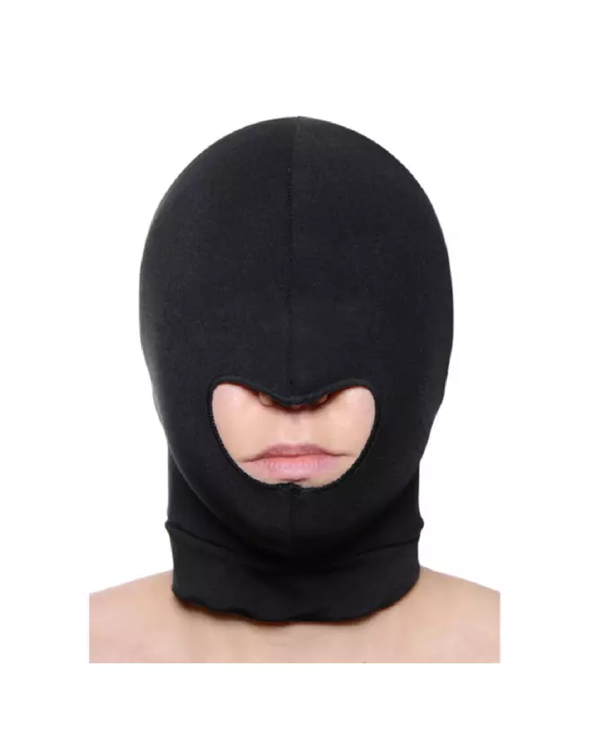 Masque Spandex Bouche Ouverte Blow Hole par XR Brands pour jeux BDSM-4