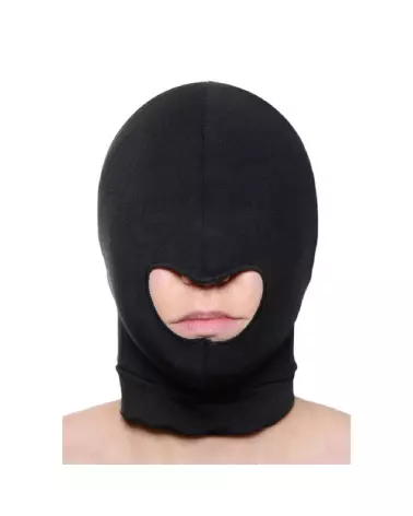 Masque Spandex Bouche Ouverte Blow Hole par XR Brands pour jeux BDSM-4