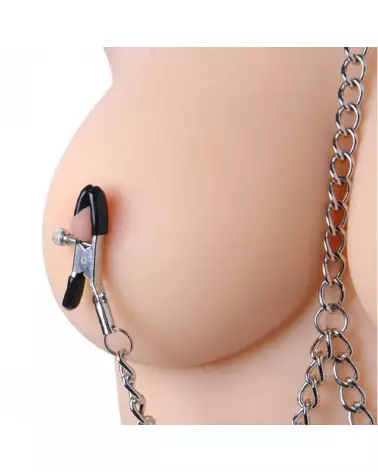 Collier et Pinces à Tétons Submission XR Brands pour jeux BDSM-5
