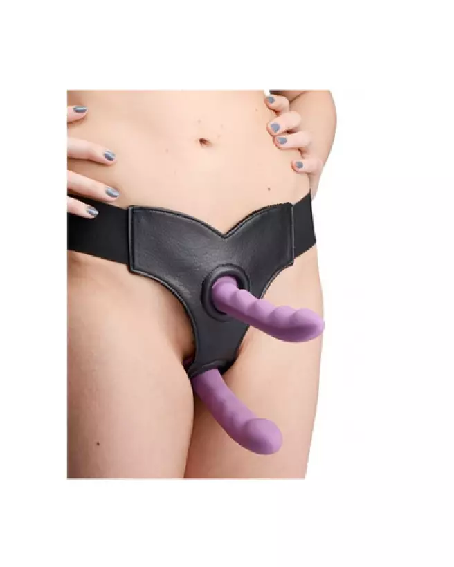 Image du Strap-On Double Pénétration en Simili Cuir de XR Brands-1