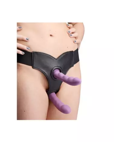 Image du Strap-On Double Pénétration en Simili Cuir de XR Brands-1